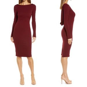 Katie May Surrender Drape Cowl Back Burgundy